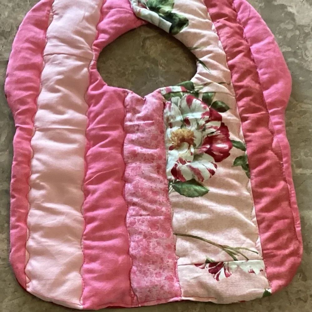 NWT. Hand Crafted Reversible Quilted Baby Bib